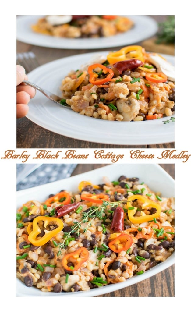Barley Black Beans Cottage Cheese Medley
