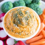 Simple Sweet Potato Dip with veggies on the side