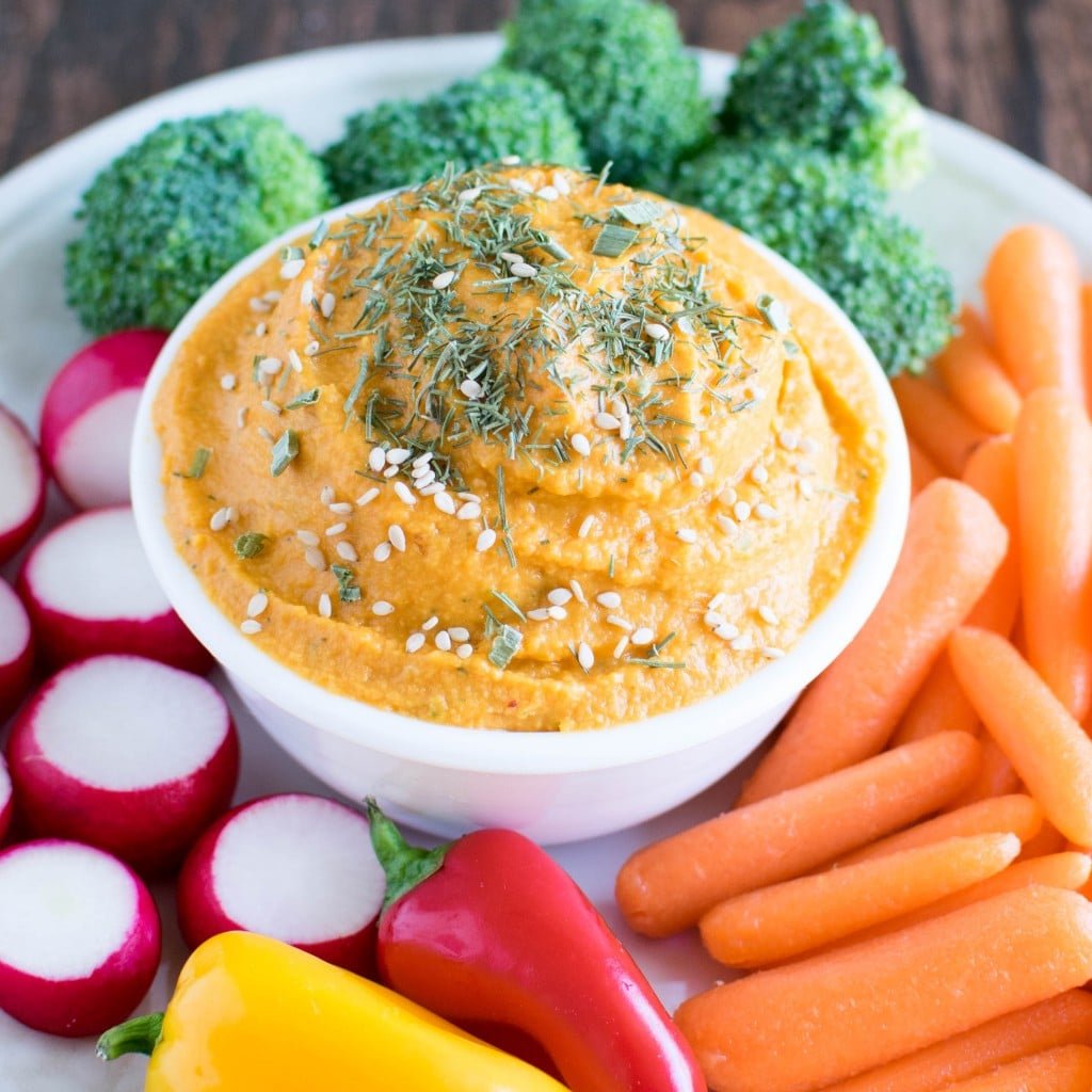 A front view of Simple Sweet Potato Dip
