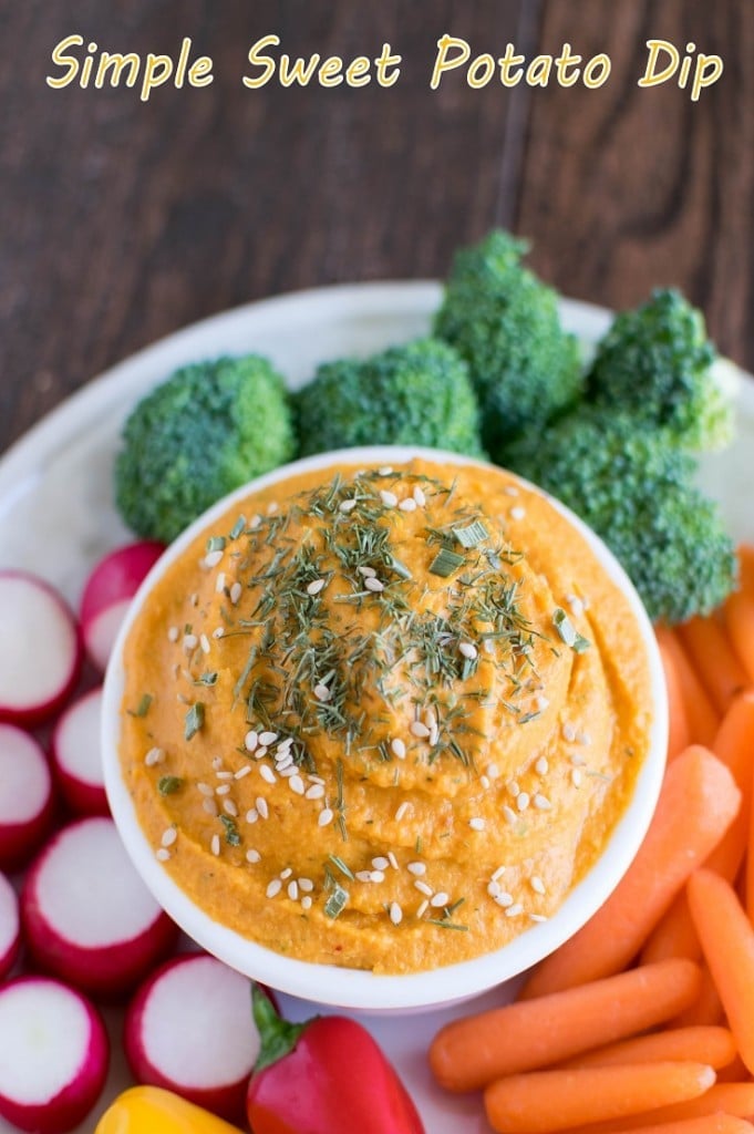 A close up view of Simple Sweet Potato Dip
