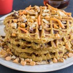 A front view of the whole butterscotch carrot millet waffles