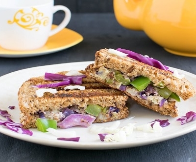 Grillled Cabbage Ricotta Sandwich | kiipfit.com