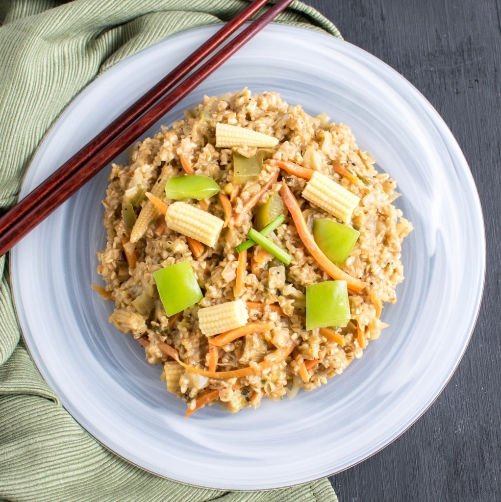 Top view of Chinese Oatmeal 