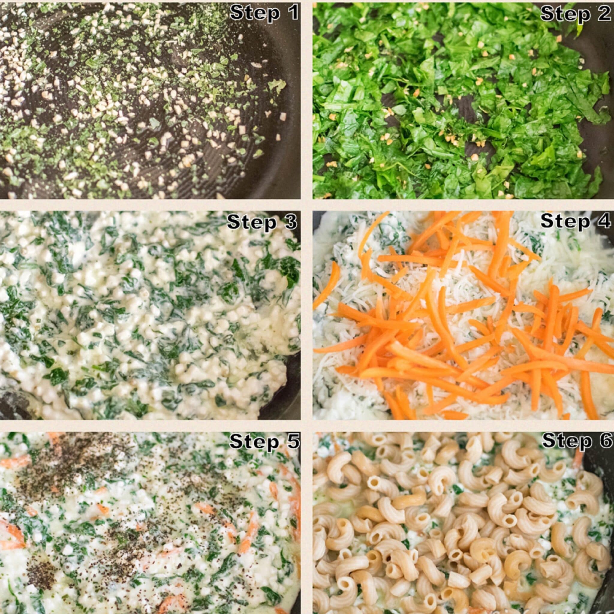 Cottage Cheese Spinach Pasta