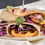 Stacked grilled sweet potato wraps