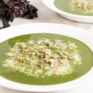 A front view of Kale Bulgur Soup