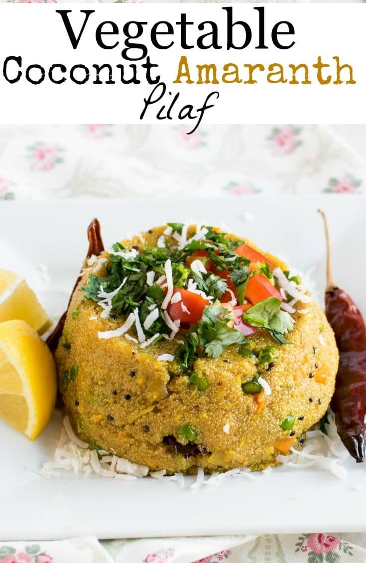 Vegetable Coconut Amaranth Pilaf | V + GF | kiipfit.com