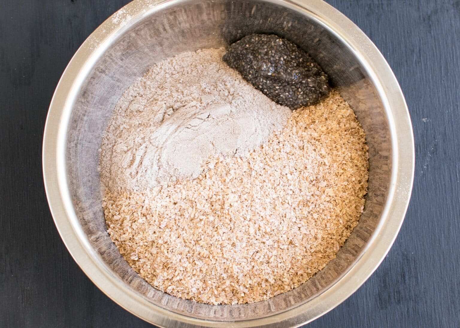 Teff Wheat Bran Chia Bread | vegan , yeast free | kiipfit.com