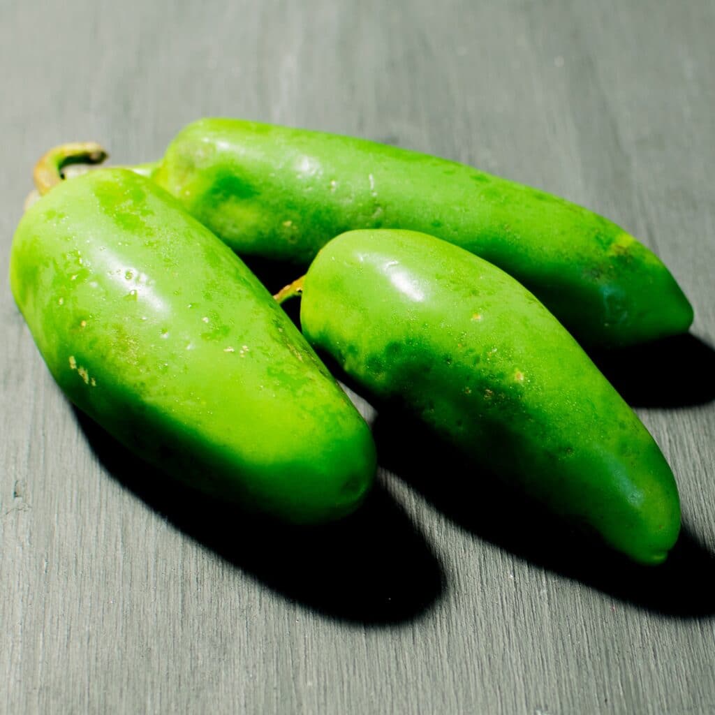Raw jalapeno peppers