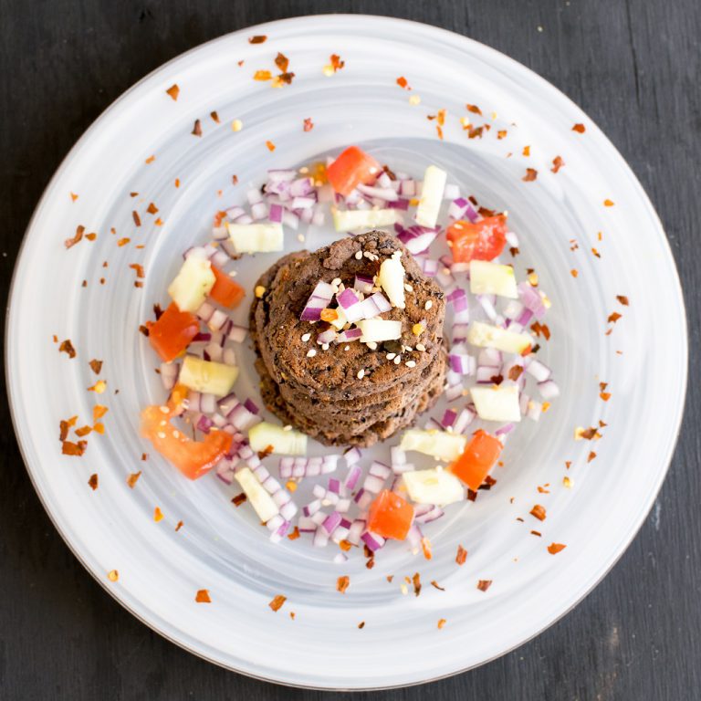 Tahini Black Beans Fritters [ vegan, GF, nut free, flourless ]