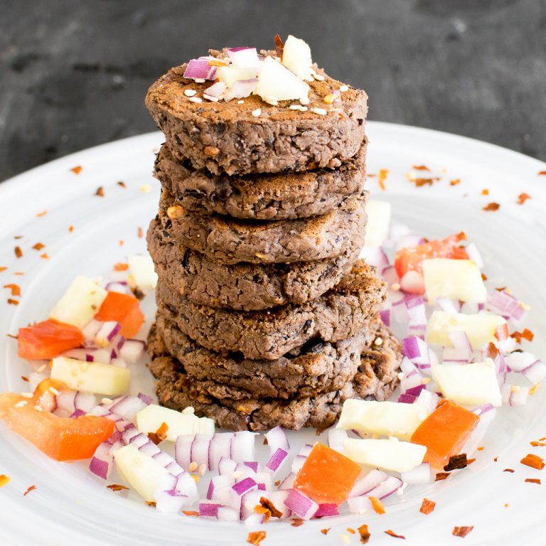 Tahini Black Beans Fritters [ vegan, GF, nut free, flourless ]