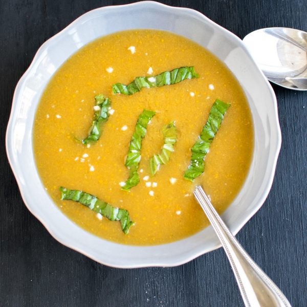 Persimmon Habanero Soup [ Vegan + GF + Paleo + oil free ]