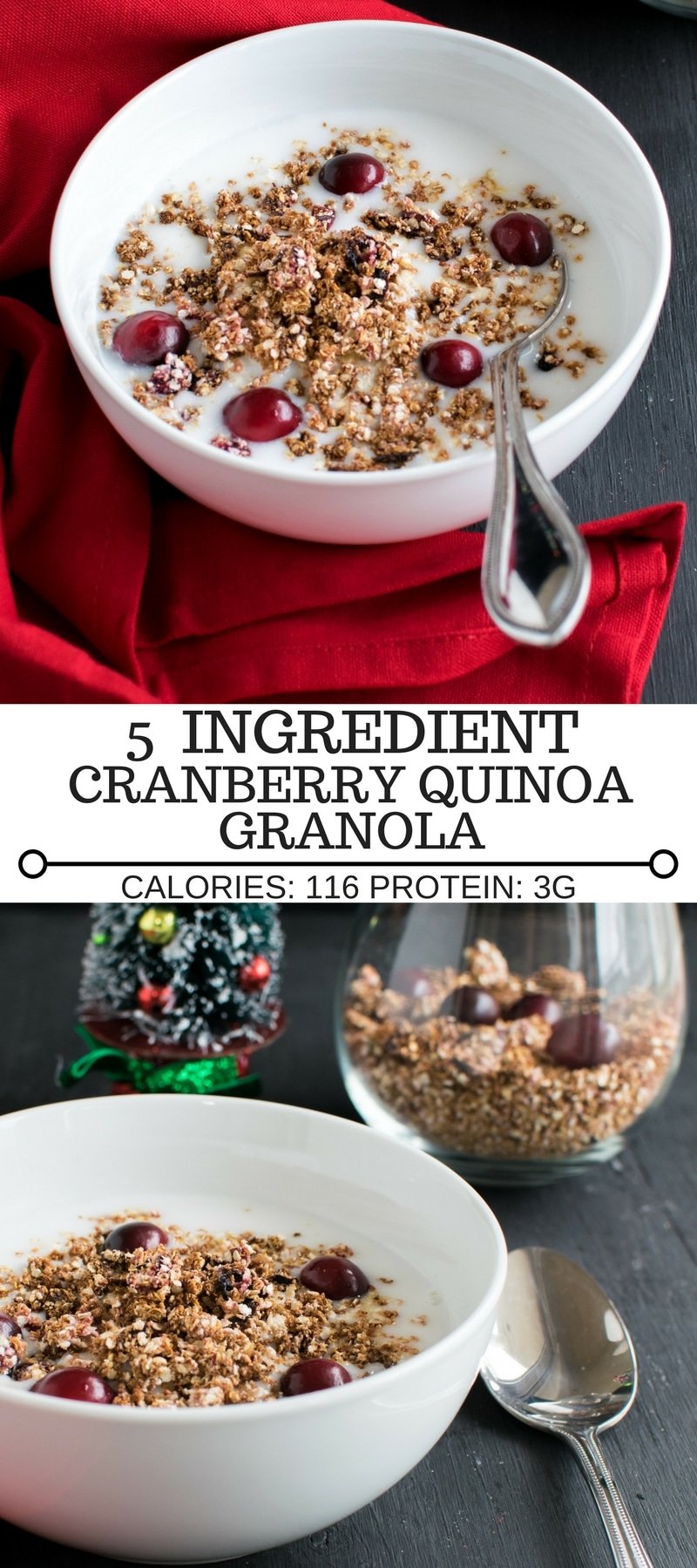 5 Ingredient Cranberry Quinoa Granola made out of fresh cranberries is PCOS friendly recipe. This granola is also vegan and gluten free. It is very rich in fiber and high on antioxidants. Also, this granola has the required amount of protein. Overall, it is a complete morning meal when combined with your favorite milk. | kiipfit.com