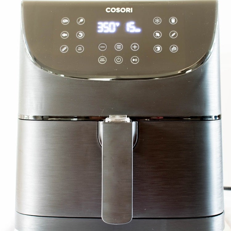 front view of an air fryer