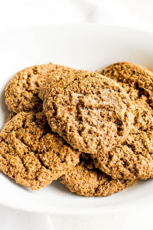 A close up top view of Easy Ginger Cookies