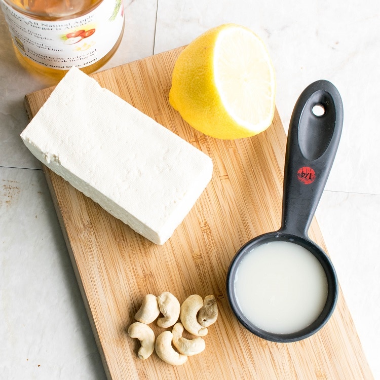 Ingredients on the wooden board