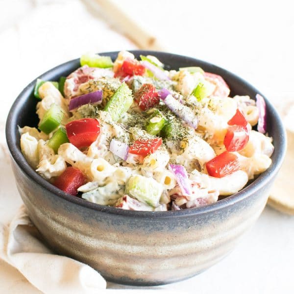 Vegan Macaroni Salad dairy free , oil free