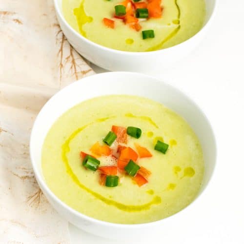 Spicy Cold Cucumber Soup | vegan + gluten free | kiipfit.com