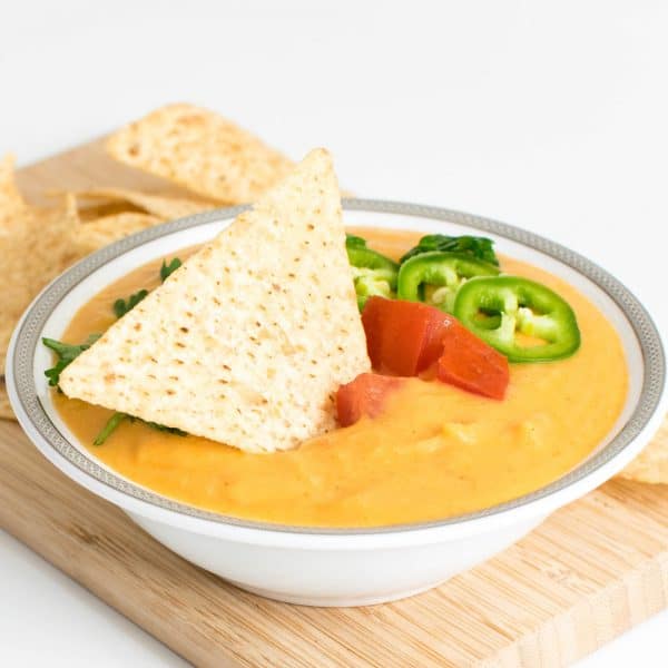 Vegan Queso Cauliflower Dip GF + oil free + nut free