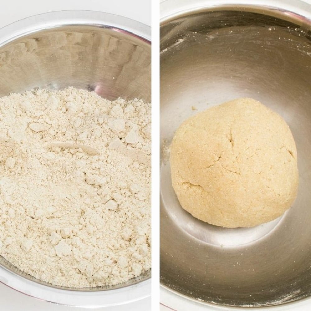 steps to form a dough.