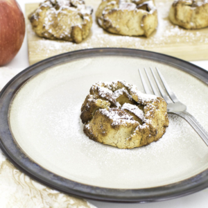 Air Fryer Apple Dumplings Recipe on the serving plate