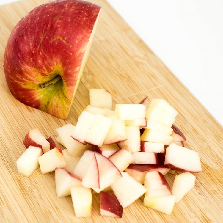 chopped apples