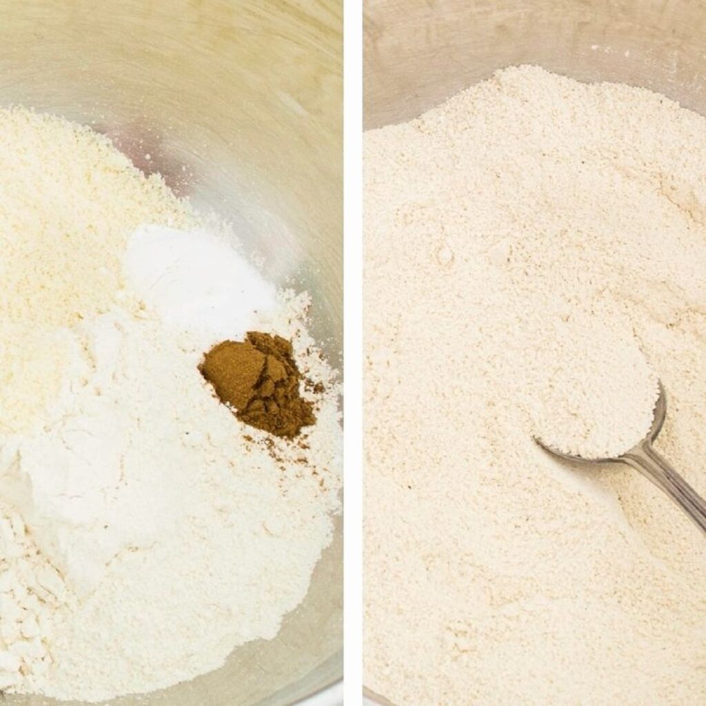 steps to mix dry ingredients.