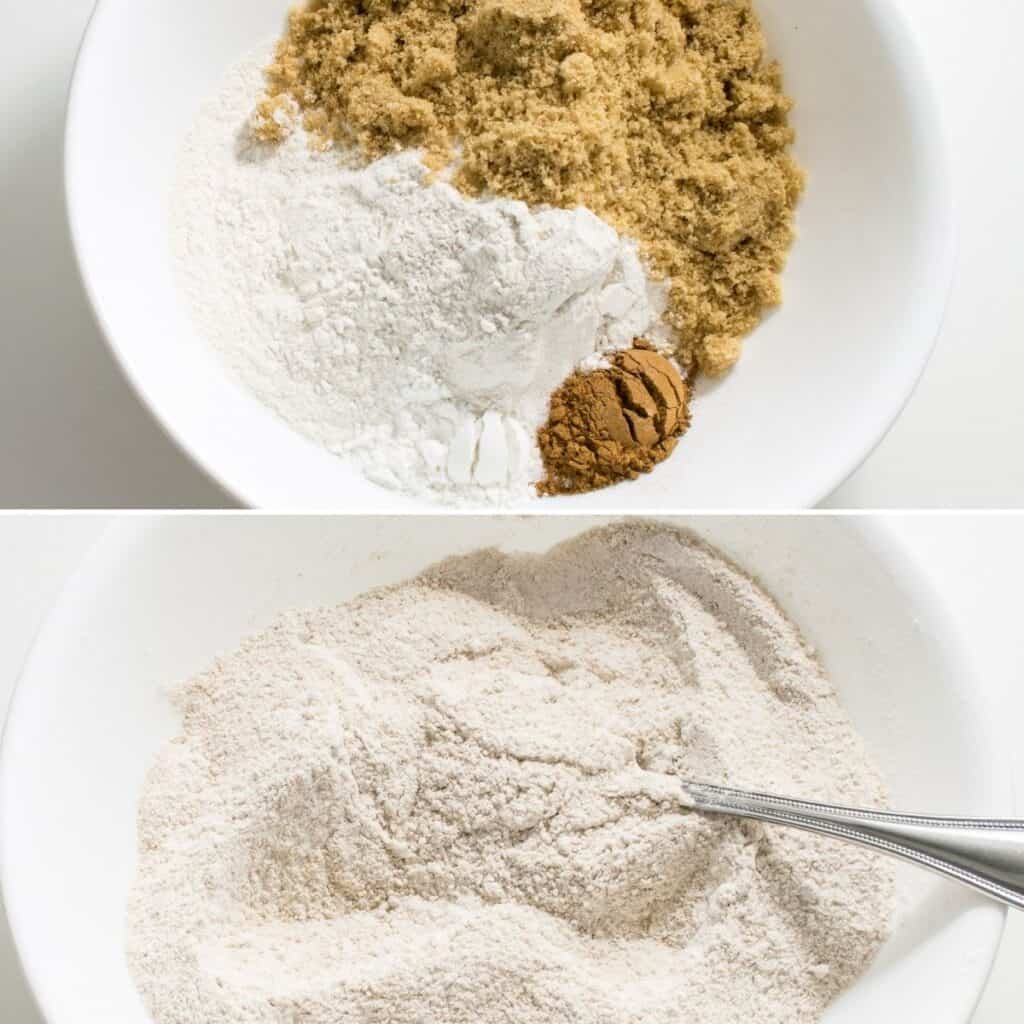 steps to mix dry ingredients.