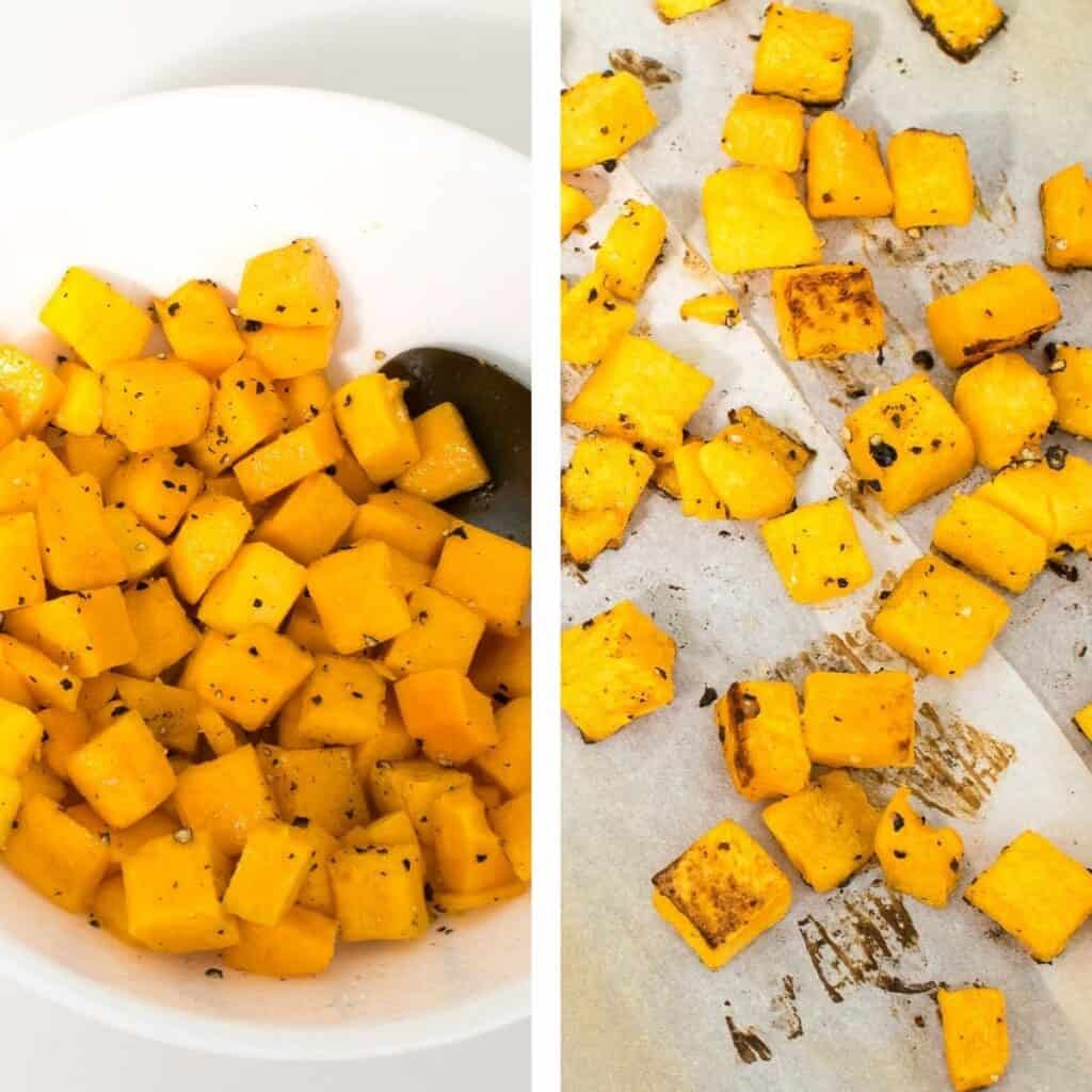 steps to roast butternut squash.