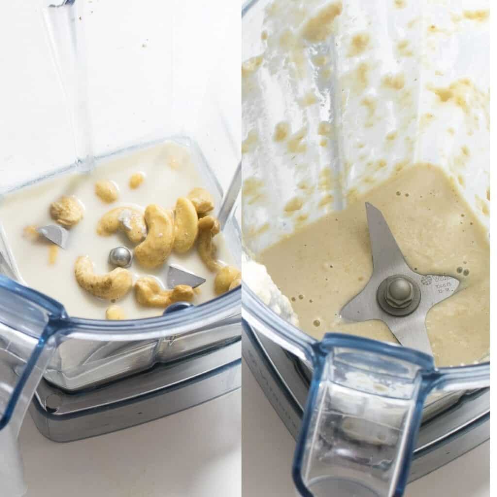 steps to blend cashew cream.