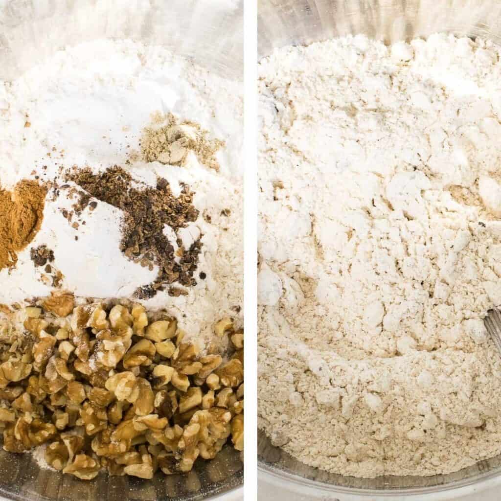steps to combine dry ingredients.