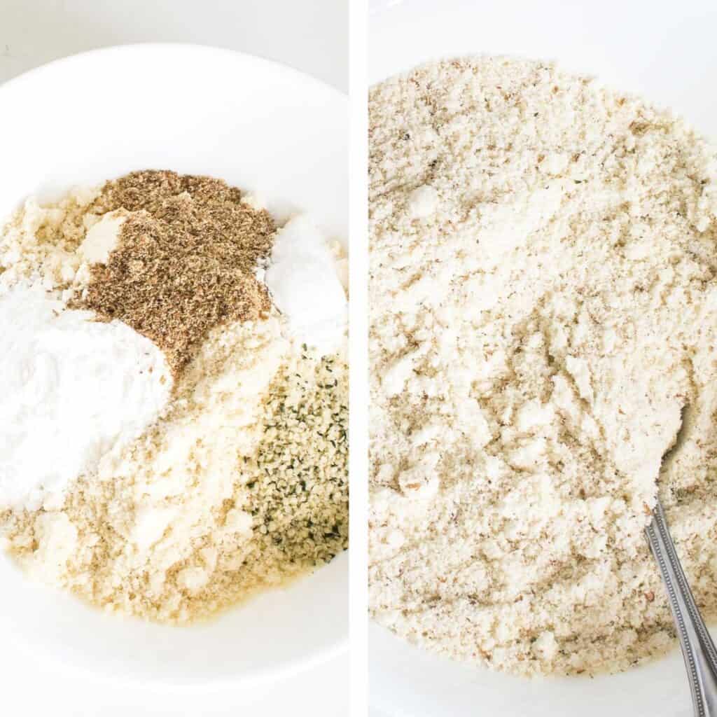 steps to combine dry ingredients.