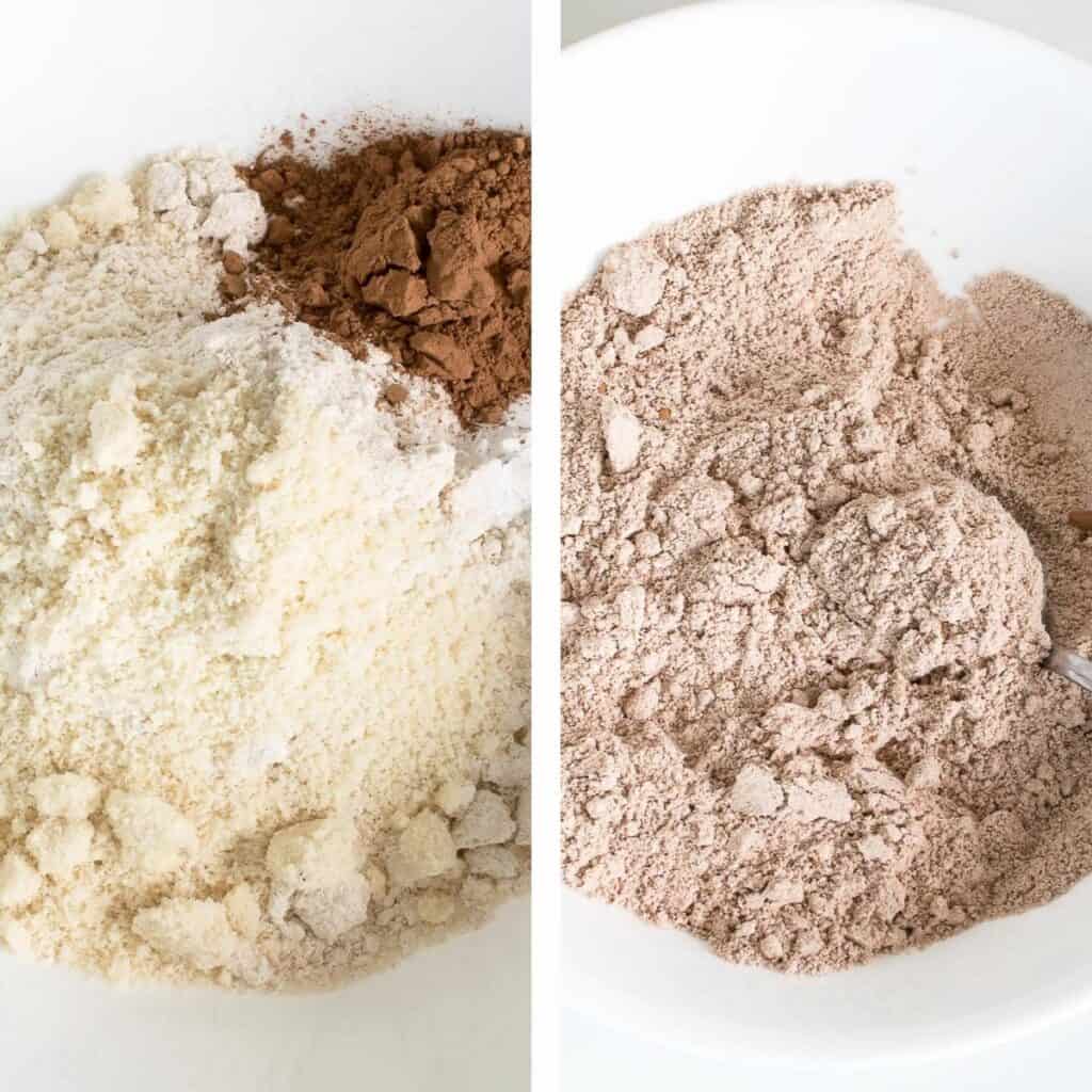 steps to combine dry ingredients.