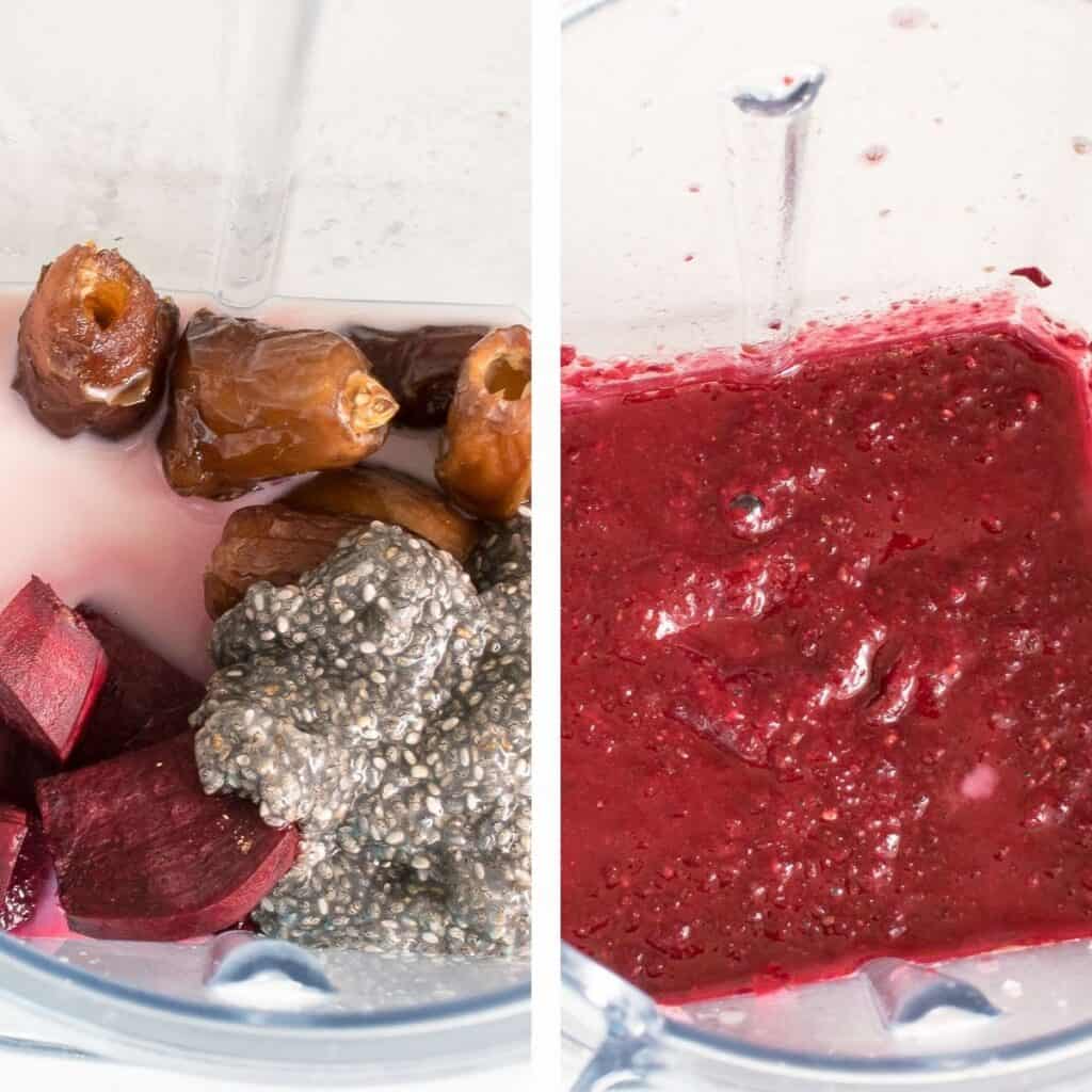 steps to blend wet ingredients.