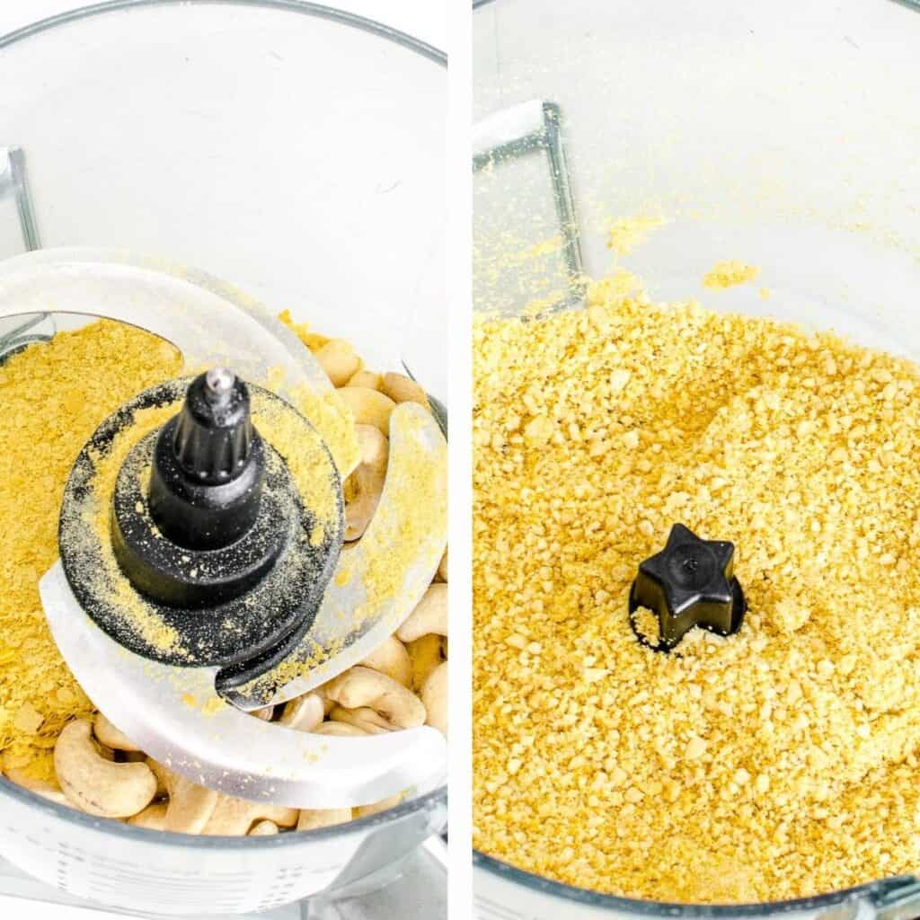 steps to grind cashew mixture.