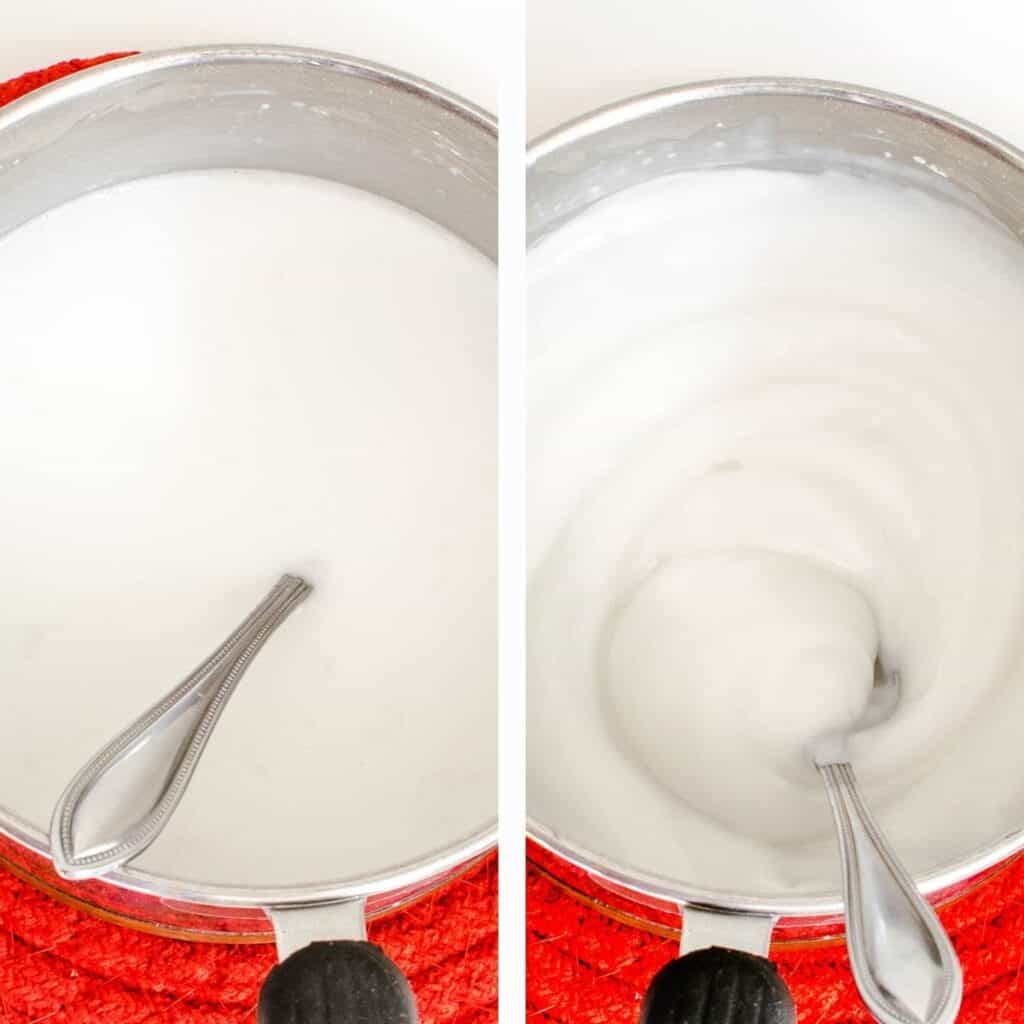 steps to make the frosting.