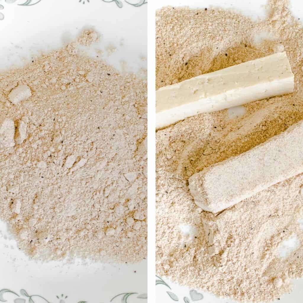 steps to coat with flour mixture.