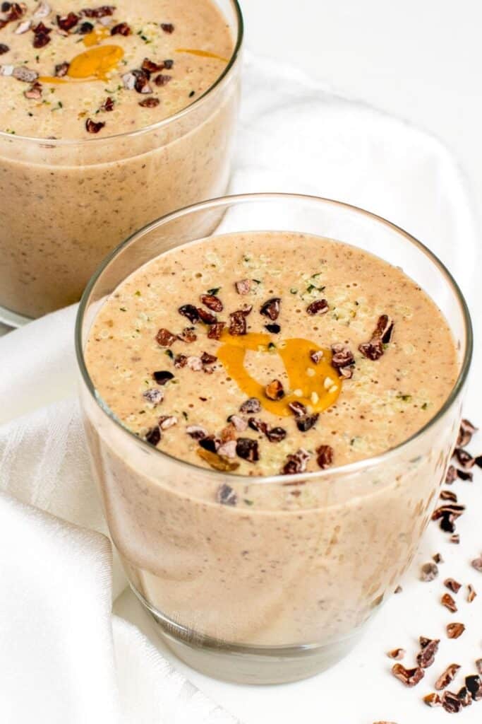 Chocolate Peanut Butter Smoothie | vegan + gluten free | kiipfit.com