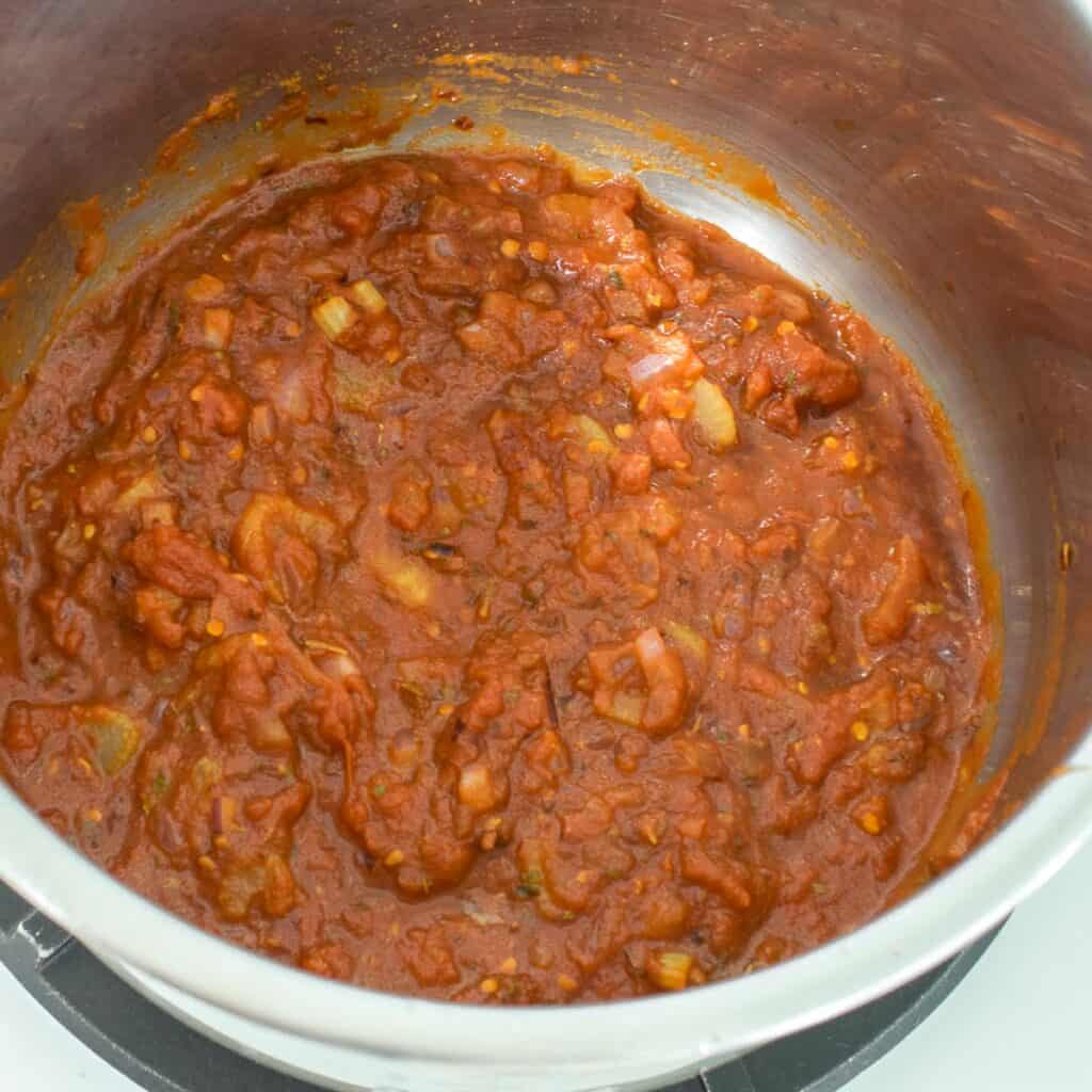 tomatoes and seasoning. 