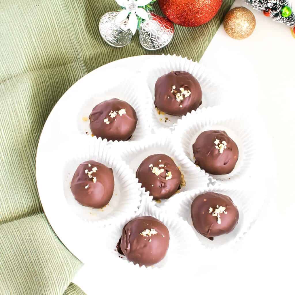 top view of gingerbread truffles.