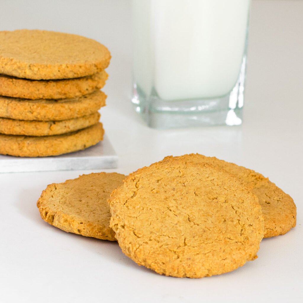 a close up view of chickpea cookies.