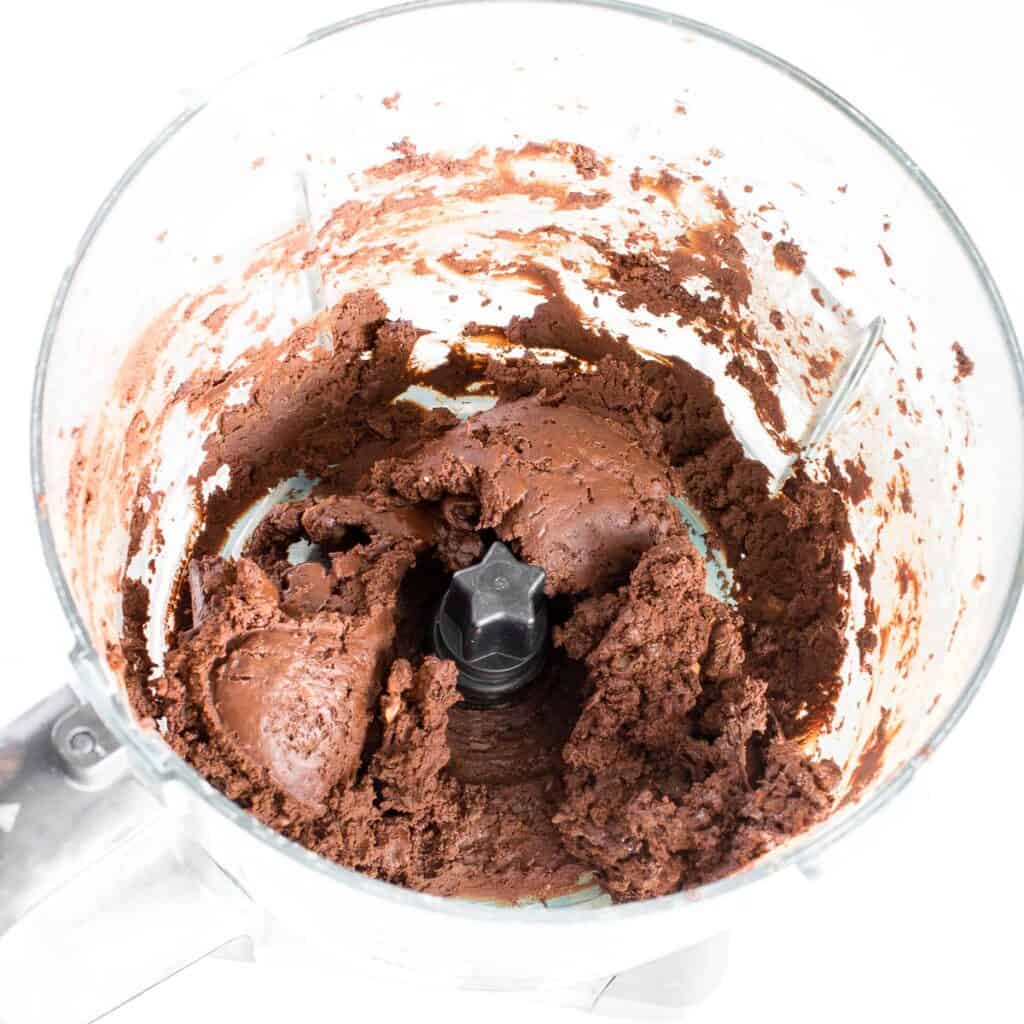 blended ingredients in the food processor.