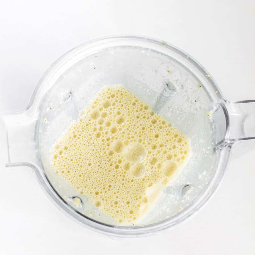 blended ingredients in the blender.