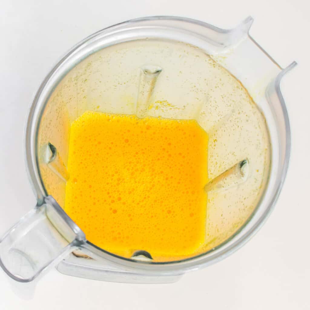 blended turmeric in a blender. 