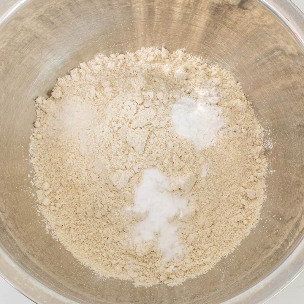 flour mixture in a large mixing bowl. 