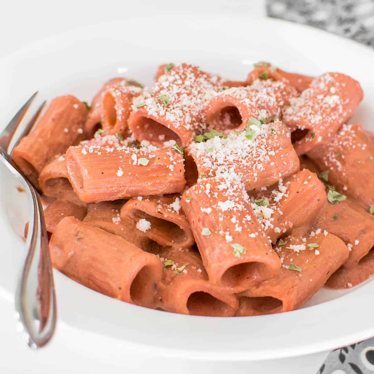 Penne with Italian Pink Sauce Pasta Recipe (Parma Rosa Sauce