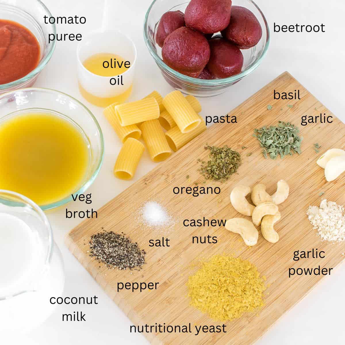 top view of all ingredients.