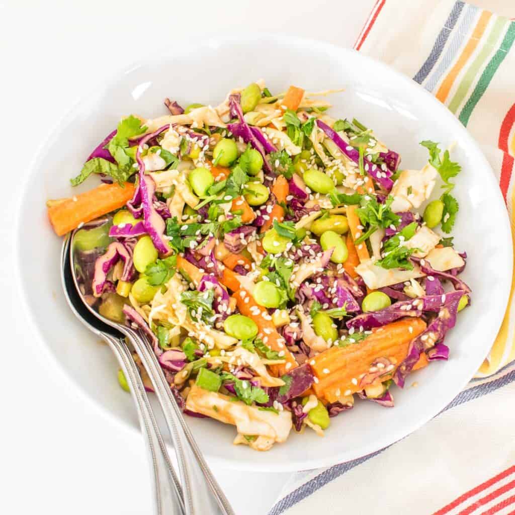 Vegan Asian Cabbage Salad Slaw