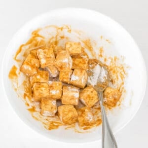 Air Fryer Crispy Tofu Salad - kiipfit.com