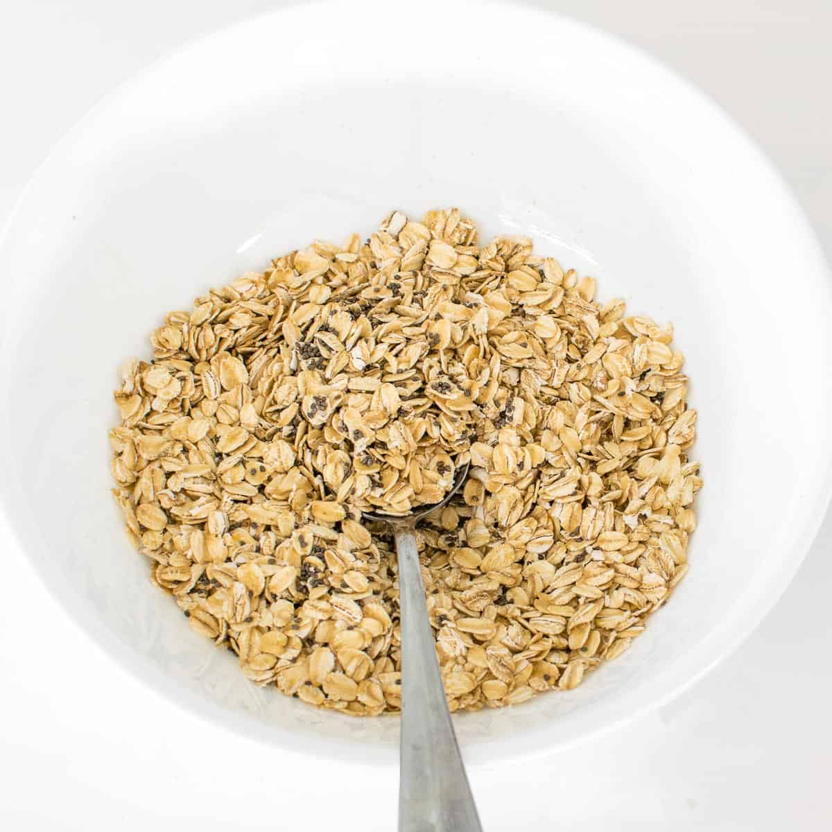 dry ingredients in a bowl. 